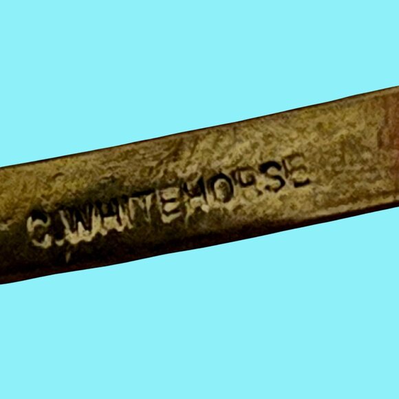 C. Whitehorse Vintage Engraved Cuff Brass Bracelet - Picture 5 of 6